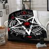1pc Baphomet Satanism Throw Blanket Soft Flannel, Cozy All Season Polyester Perfect for Home, Office