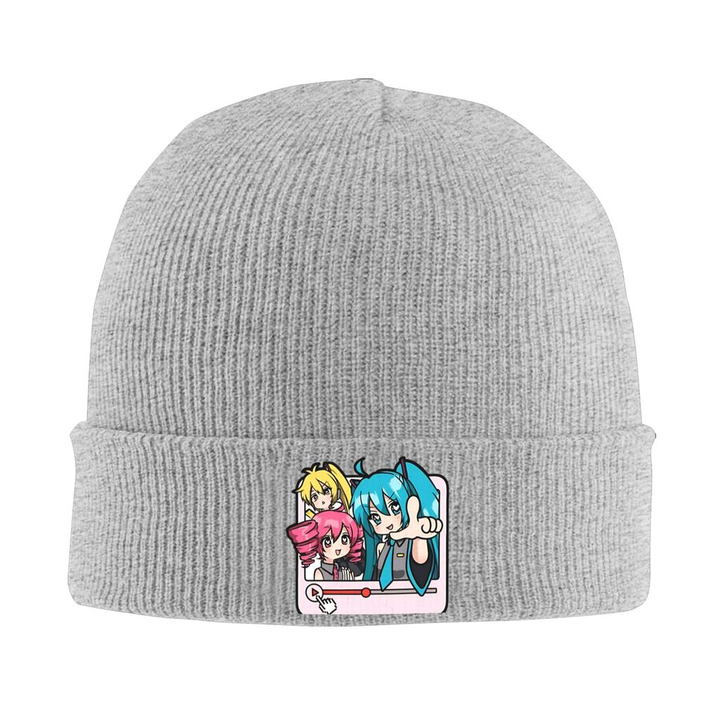 Triple Baka Kasane Teto  Beanie Hats  Bonnet Hats Men Women Trendy Gym Knitted Hat Autumn Winter Pattern Warm Soft Caps