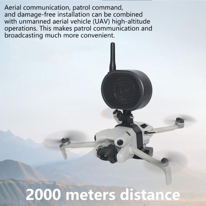 Portable Drones Speaker Portable Megaphone 2000M Long Distance Microphone for Mini 4 Drones Educational Accessories