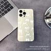 White bow is suitable for iPhone15 mobile phone case 14PROMAX all-inclusive 13/11 anti-drop 16/15 protective case 17.