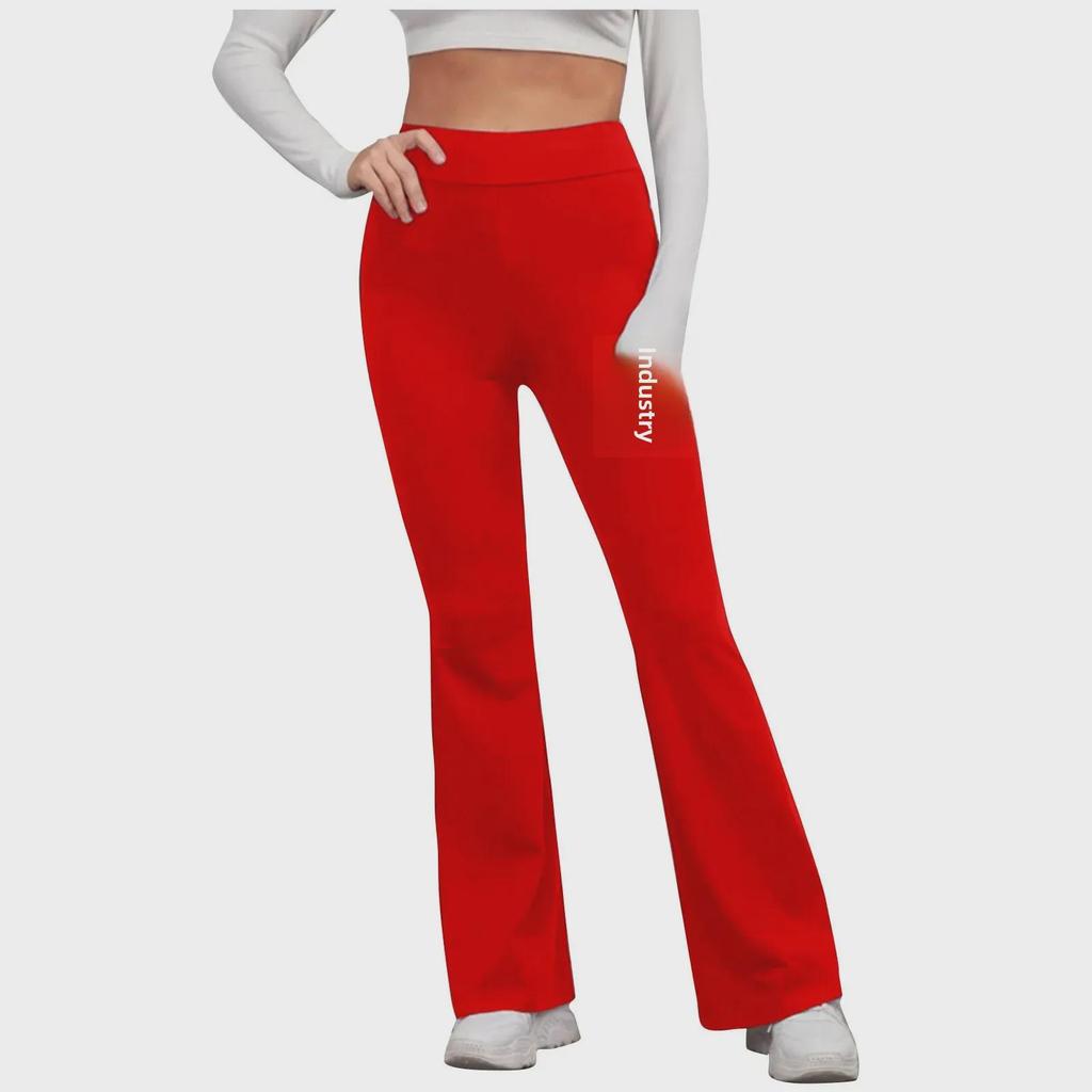 European and American Women's Solid Color Elastic Waist Yoga and Casual Running Pants