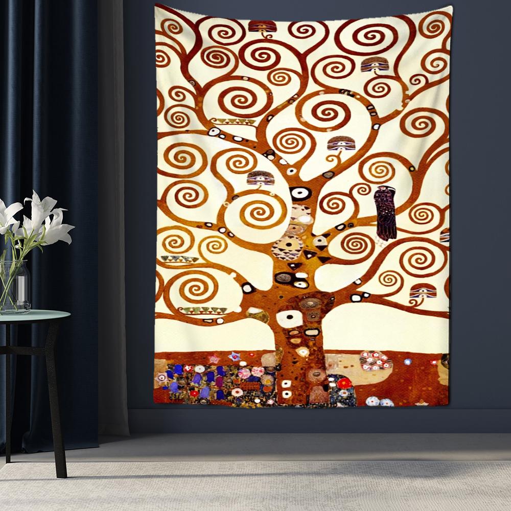 

Древо Жизни Картина Маслом Гобелен Настенный Хиппи Тапиз Художественный Стиль Мистическое Волшебство Абстрактное Общежитие Декор Гостиной 150X130 CM