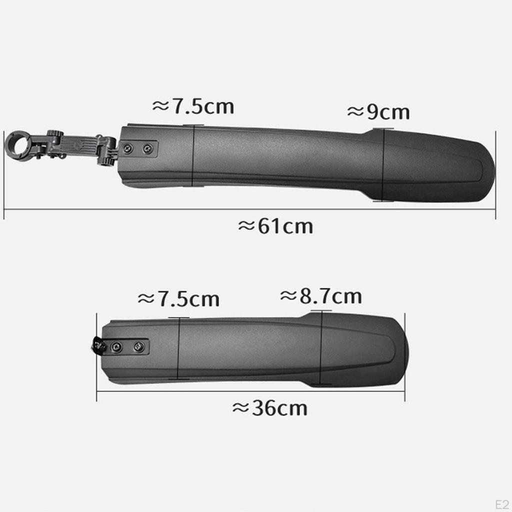 2x Bicycle Fender Accessory Simple Installation Decoration Against Splashing Water Dirt Adjustable