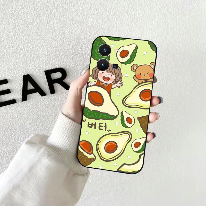 

Чехол для телефона VIVO Y53S Y33S Y11S Y31 Y21 Y70 Y20 Y21S Y72 Y22S Y35 Y51 Y01 V23E V21 V23 V21E Чехол с фруктами авокадо VIVO Y22S
