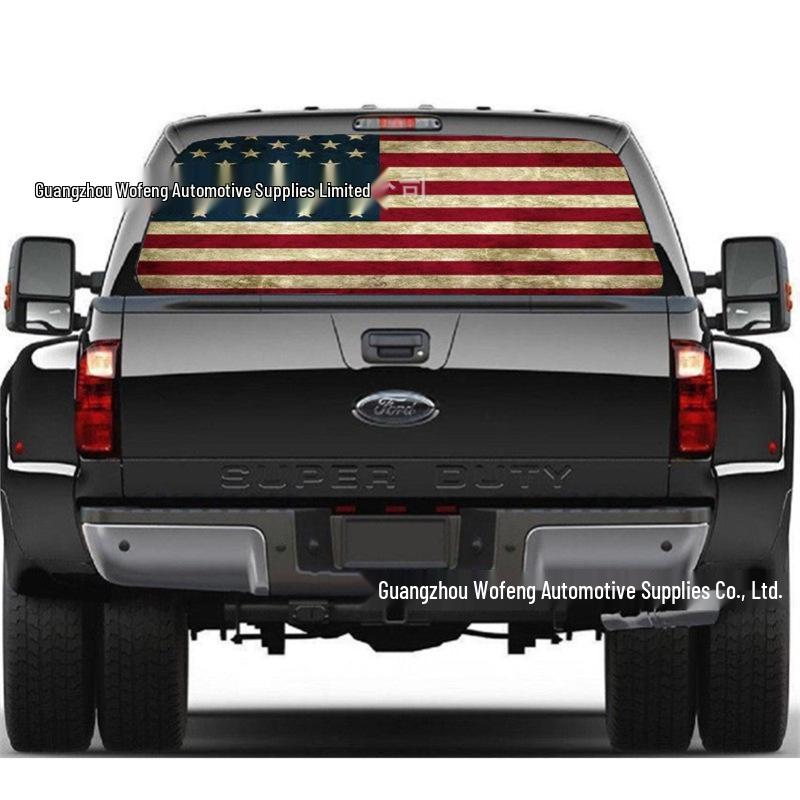 American Flag Rear Window Car Sticker for SUV, Sedan, Pickup - A163
