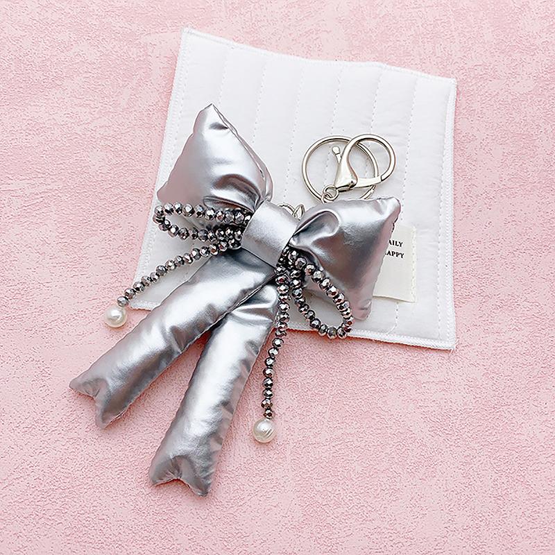 Y2K Trendy 3D Bowknot Keychain Ins Style Bow Keyring Backpack Pendant Decoration Bag Charm For Girl Birthday Gifts