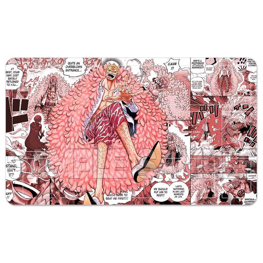 OPCG One Piece Playmat Luffy Law Zoro Ace Perona Trading Card Game Mat Dedicated Card Play Against Table Mat