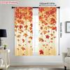 2PCS Digital Printed Curtains, Full of Autumn Leaves Pattern, Beautiful Window Drapes for Living Room Bedroom Home Decor