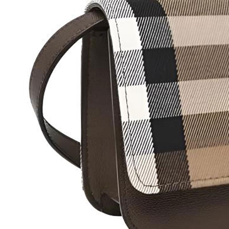 Burberry Vintage Check Canvas Belt Bag Beige Leather Trim Waist Pouch 81134081