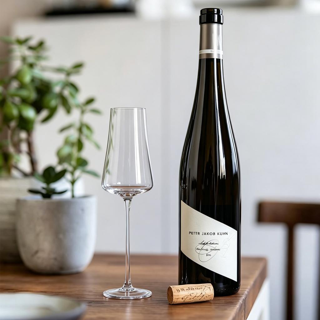 CRISON PREMIUM High-End Ribbed Crystal Glass Tulip Shaped Champagne Glass, High Footed Glass, Cocktail Glass