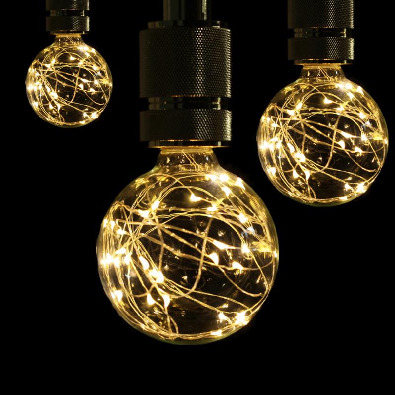 

1 шт. теплый свет G95 медная проволока лампочка украшение комнаты E27 85-265 В