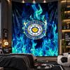 Arazzo da Appendere a Parete Stampa Calcio Leeds United Tessuto per Soggiorno Camera da Letto Decorazione Casa