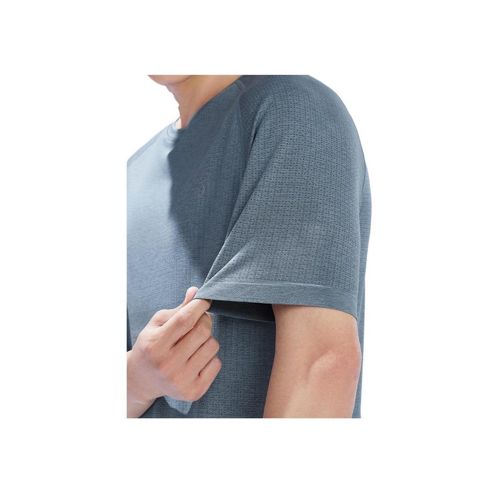 Anta Running Series Solid Color Logo Round Neck Short Sleeve T-Shirt Men Tops Black 152325114-4