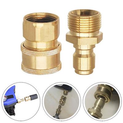 2 Stück Kupfer-Hochdruckreiniger-Adapter Buchse/Stecker Schnellkupplung 22x1.5 Dichtung Haus Auto Waschpistole & Schlauch Zubehör