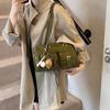 2026 Autumn and Winter New Dark Underarm Bag Women's Versatile Shoulder Bag Fashion Belt Pendant Handbag