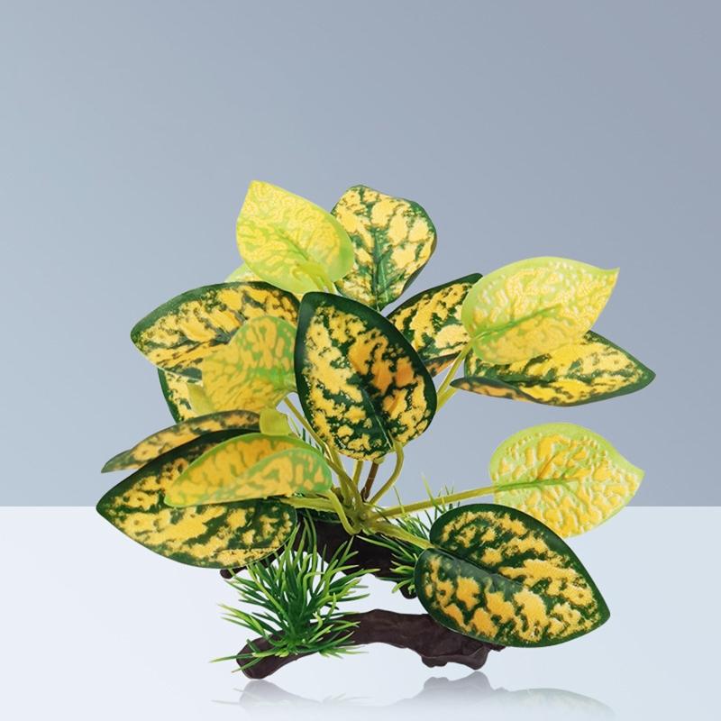 Artificial Driftwood Twigs Branch Aquarium Plastic Plant Fish for Tank Hide Leaves Ornament Non Toxic Safe for All Fish