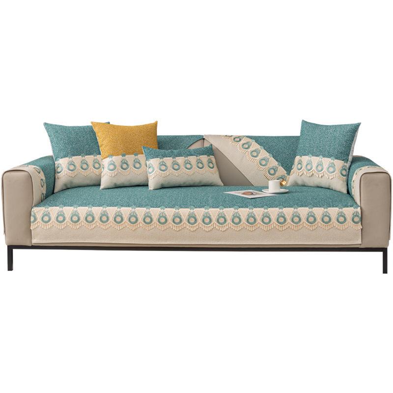Modern Simple Four Seasons Universal Non-Slip Light Luxury Full Set Cushion Sofa Cushion Backrest Towel Anti-Scratching