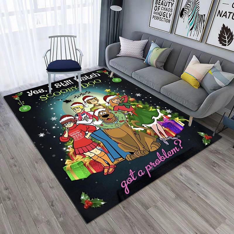 Halloween Cartoon Comedy Adventure Movie Scooby-Doo Carpet Is Suitable for Living Room and Bedroom Doormats Office Balcony Decorative Carpet V8