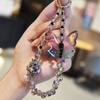 Stylish Beaded Butterfly Phone Strap Colorful Beaded Butterfly Phone Strap Accessory For Fashion Forward Individuals