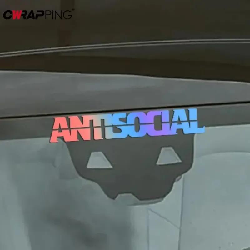 Car Antsocial Sticker Personalized Letters Waterproof Vinyl Windshield Decoration for Car Styling Decor Accessories