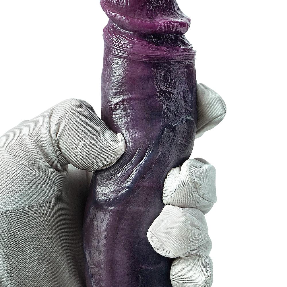 Super Size Purpureus Tyrannosaurus Künstlicher Phallus Weiblicher Dildo Flüssigsilikon Penis Weiblicher Masturbator Sexspielzeug