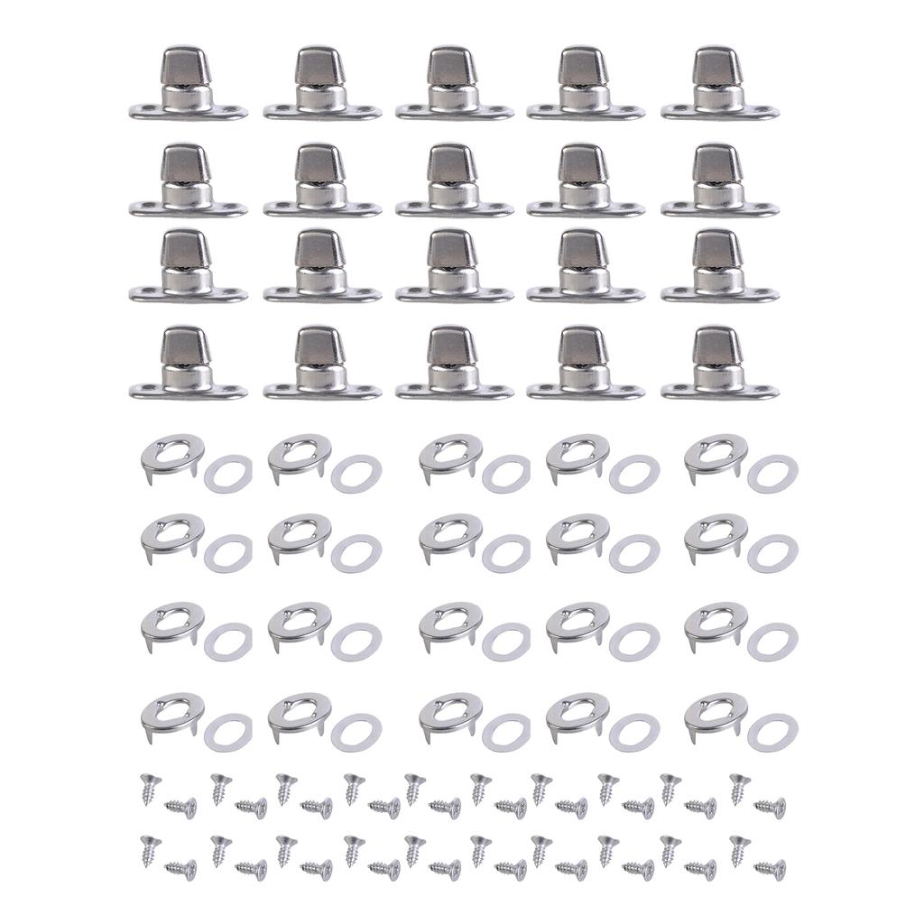 20Pieces Multipurpose Twist Lock Fasteners Set for Canvas Marine Panel with Mounting Screws and Eyelets Daily Use