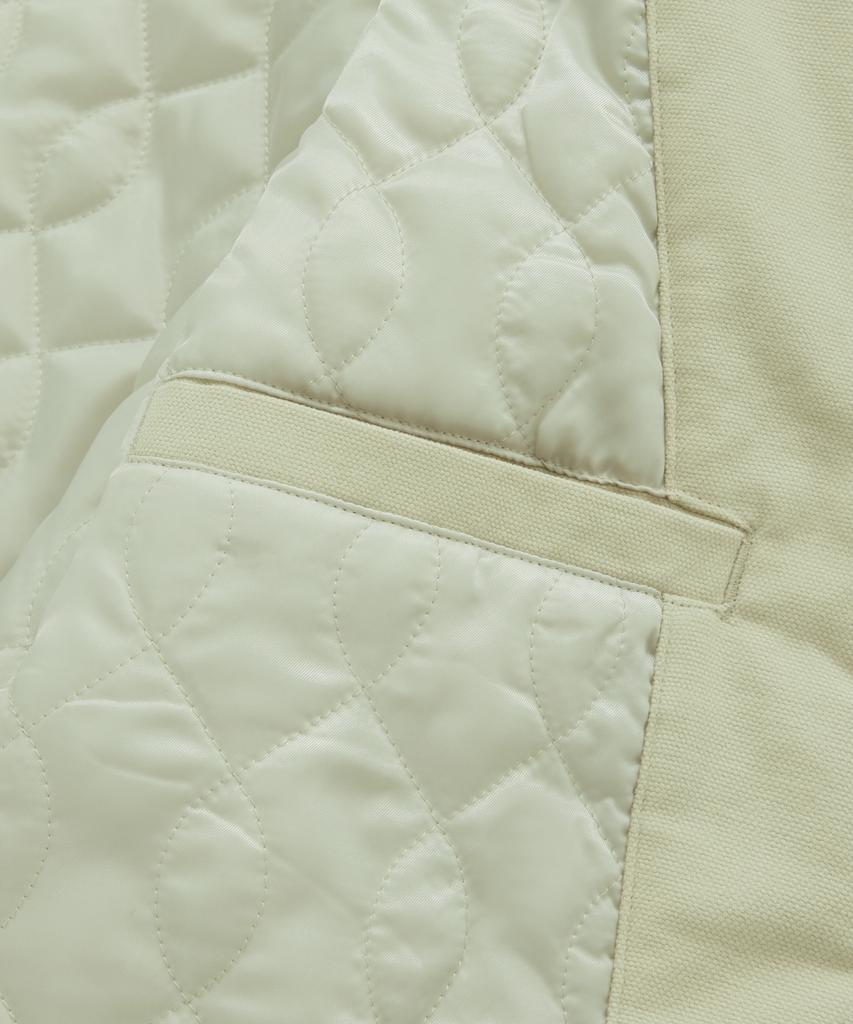 COVERNAT Heavy Oxford Hooded Jacket Cream