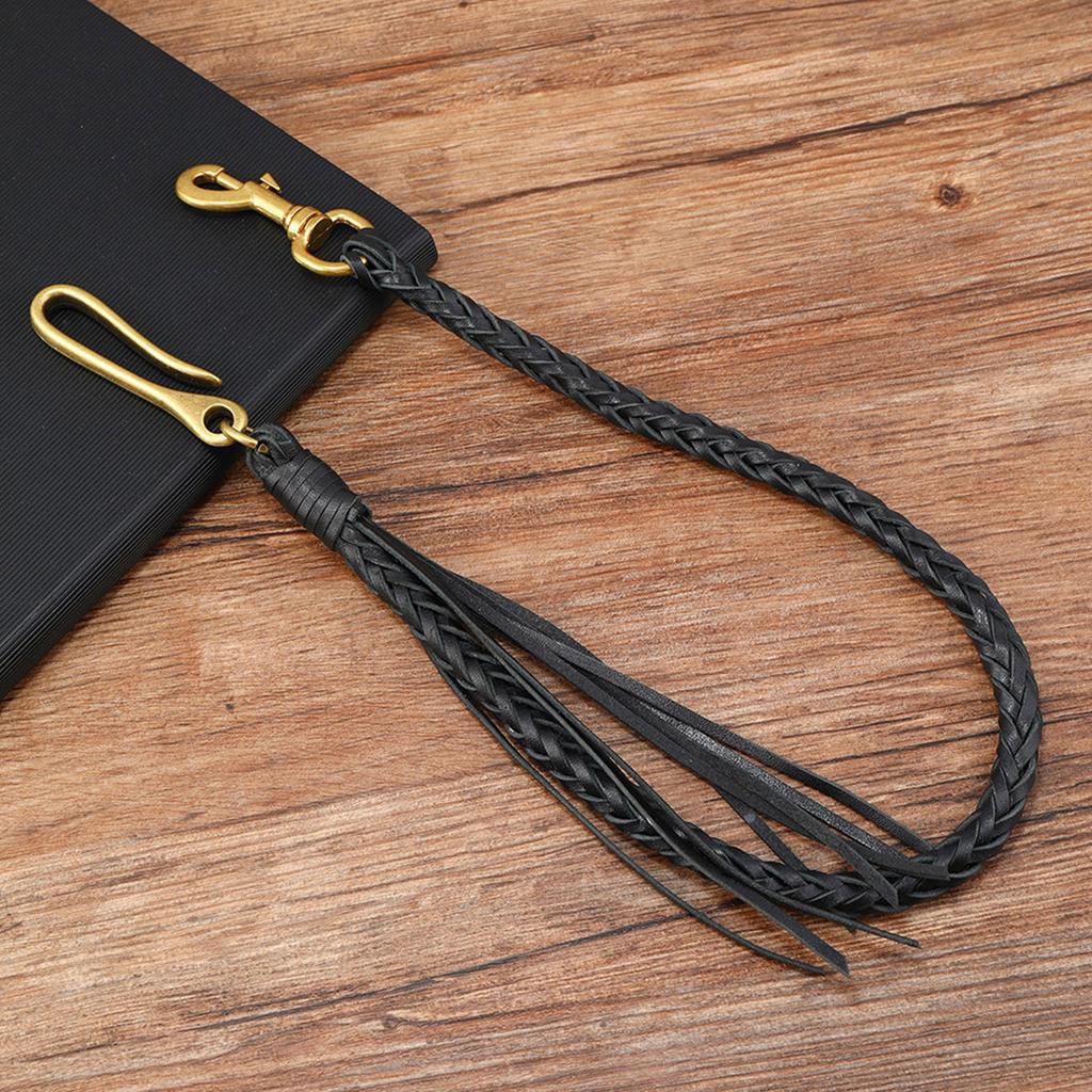Vintage Braided Leather Tassel Pant Chain Leather Tassels Chain Elegant Pants Accessory for Pants Enhances Any Outfits