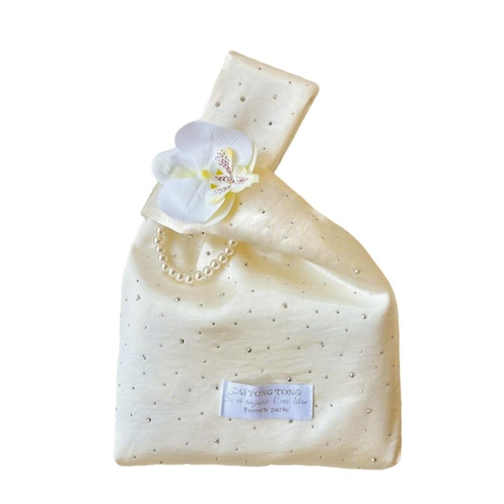 

Crystal satin Wrist Bags Washable moth orchid Small Bucket Bags shining Handheld Gift Jewelry Bags For Girl Lady Women Female шампанского