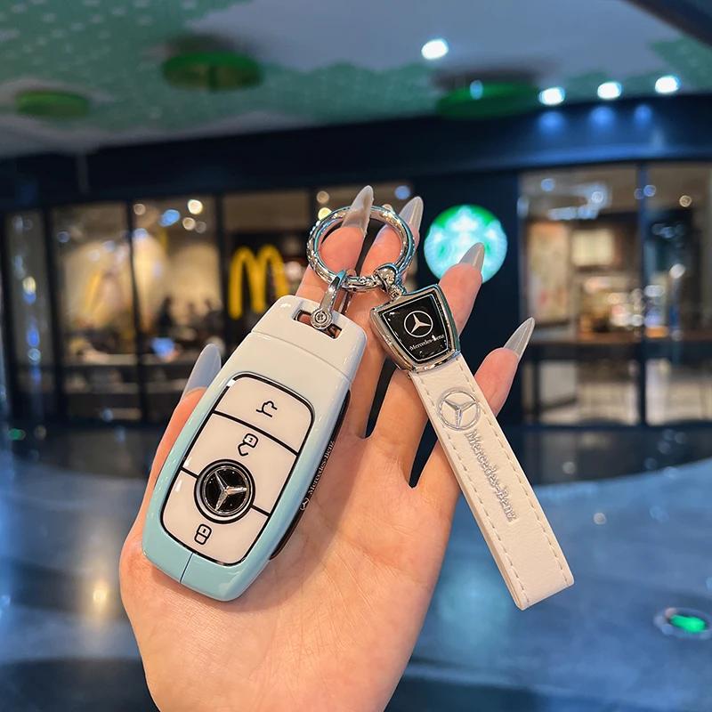 Car Key Case Cover Shell Fob for Mercedes Benz Cla250 Mercedes Benz GLS53 2019 GLS450 Maybach GLS600 2021 AMG C63S GLE 450 2020 gfu1