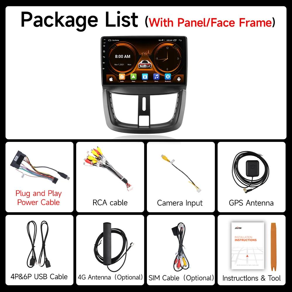 JIUYIN Car Radio For Peugeot 207 207CC 2006 - 2015 Wireless CarPlay Android Auto Car Intelligent Systems No 2 Din 2din DVD