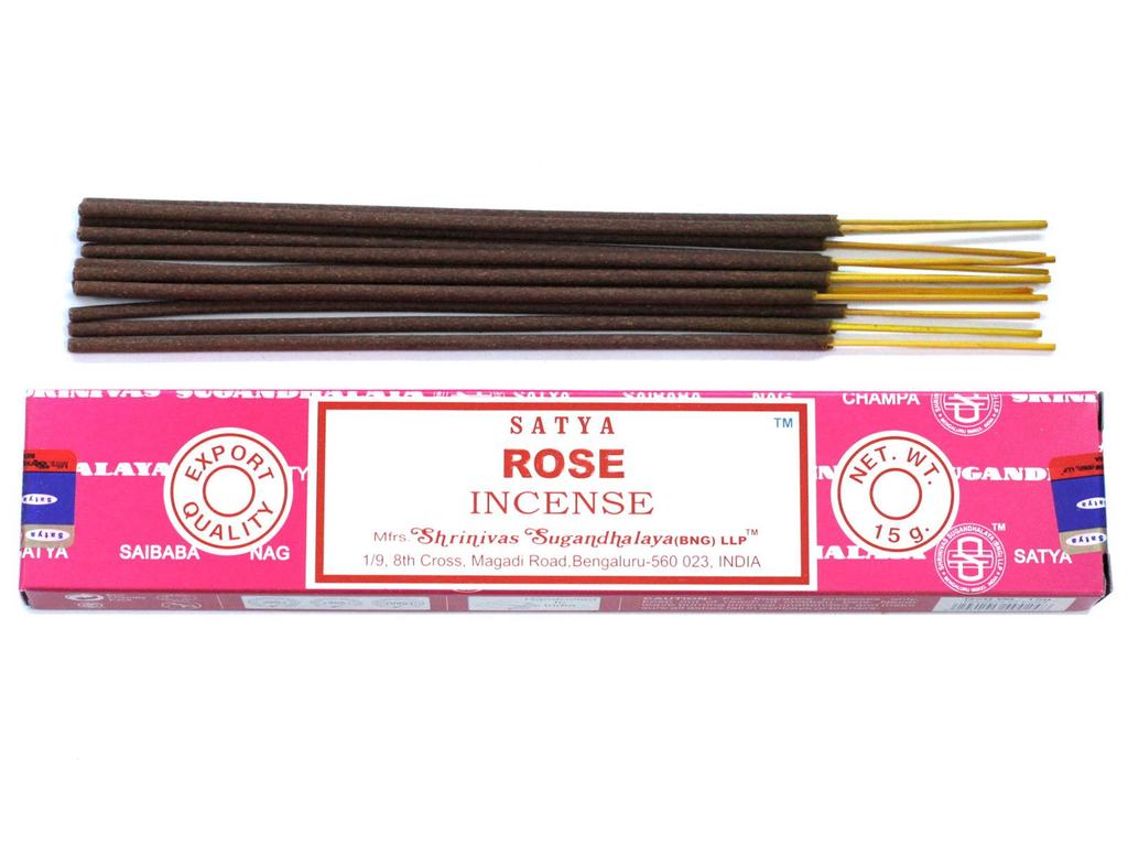 6x Rose Incense Sticks 15g Satya