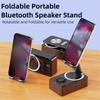 Foldable Phone Holder Stand Anti-Slip Pads Phone Holder with Microphone  Desktop Use