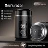 Portable Rechargeable Electric Razor for Men - Compact Shaver for Travel