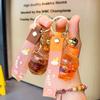 Charming Acrylic Keychain With Liquid Drift Bottle Design For Bags And Cars