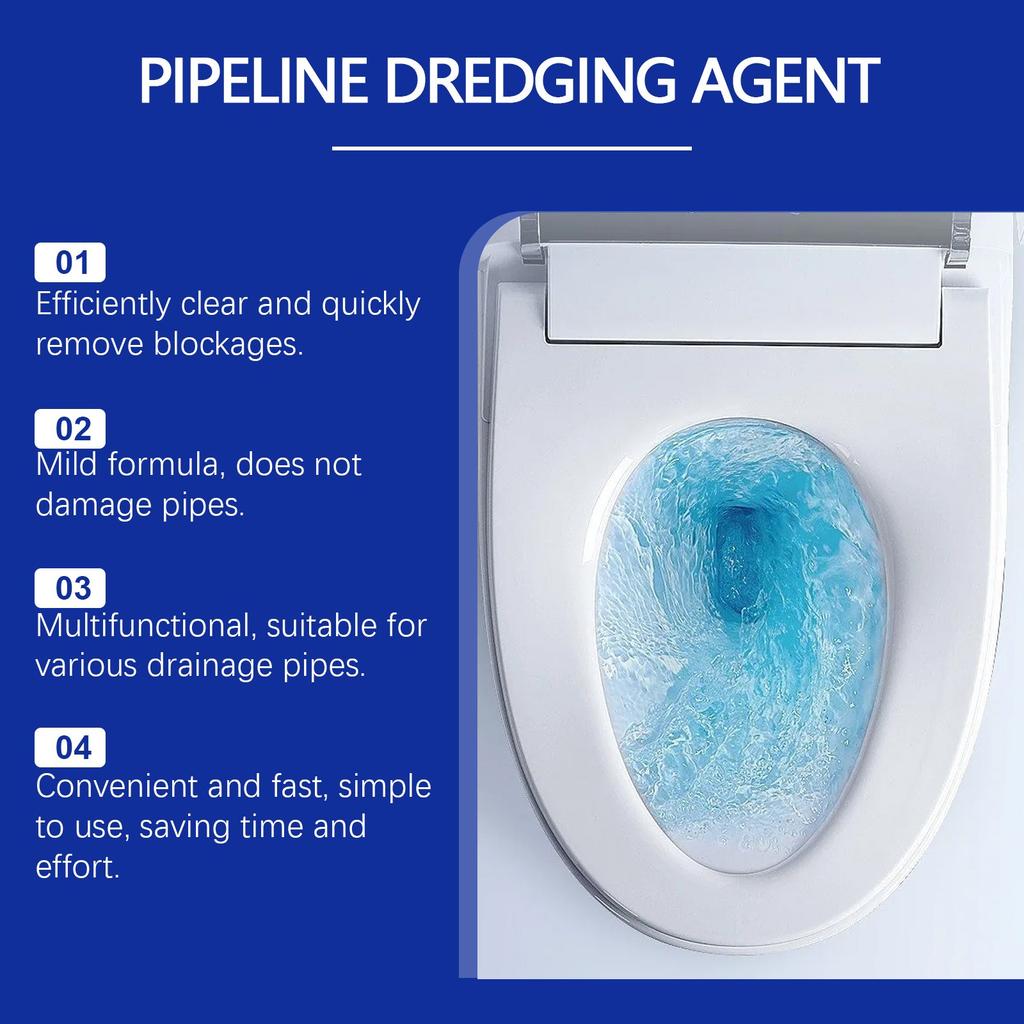 Silný čisticí prášek dokáže rychle uvolnit odtok umyvadla, kuchyně a toalety a odstranit pachy.