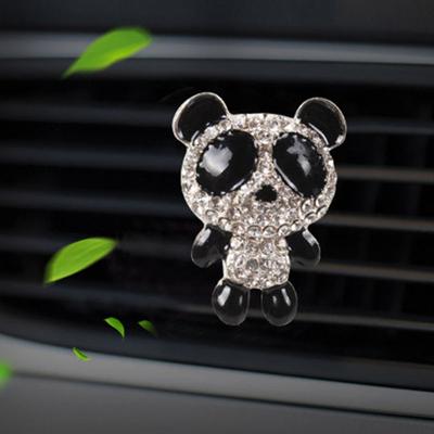 Clip Parfum Panda Mini Miros Plăcut Model Metalic Inlay Ieșire Aer Vehicul