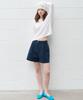 Nounbeleo A-Line One Tuck Cotton Short [Knss07Pt02]_Navy