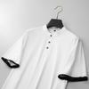 DIBINZE Men's Plus Size Breathable Stand Collar Polo Shirt