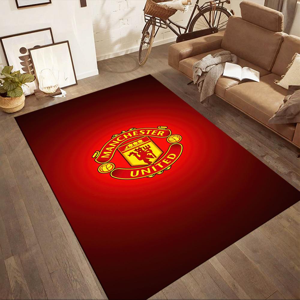 Manchester Fans Square rugs are a great choice for living rooms, bedrooms, home décor, and as gifts.