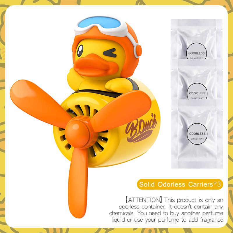 No Perfume DIY Fragrance Diffuser Rotate Propeller Cute Fun Duck Pilot Car Ornaments Vent Plane Accsesories Interior Decorations