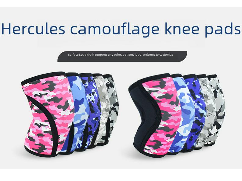 Hercules 5mm Neoprenowe Nakolanniki - Grube 7mm Kamuflażowy Design do Nurkowania, Podnoszenia Ciężarów i Przysiadów