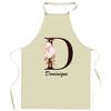 Tablier De Cuisine - Dominique Lettre - Impression Bretonne - Coton Épais - Liens Ajustables