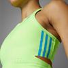 New Adidas Adizero Road To Records Crop Top Sport Vests Women's Light Green IT5774