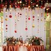 39.37ft Star Party Garlands Red and Golden Star Maroon Garland Valentine's Day Party Decorations Streamer Hanging Backdrop