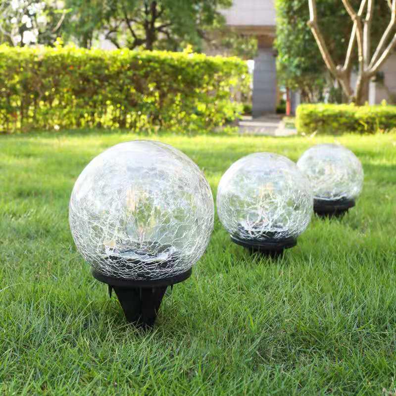 Solar Crackle Patio Light - Outdoor Waterproof Garden Landscape Lamp