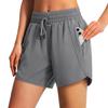Women's Athletic Running Shorts, Quick-drying Shorts With Zippered Pockets