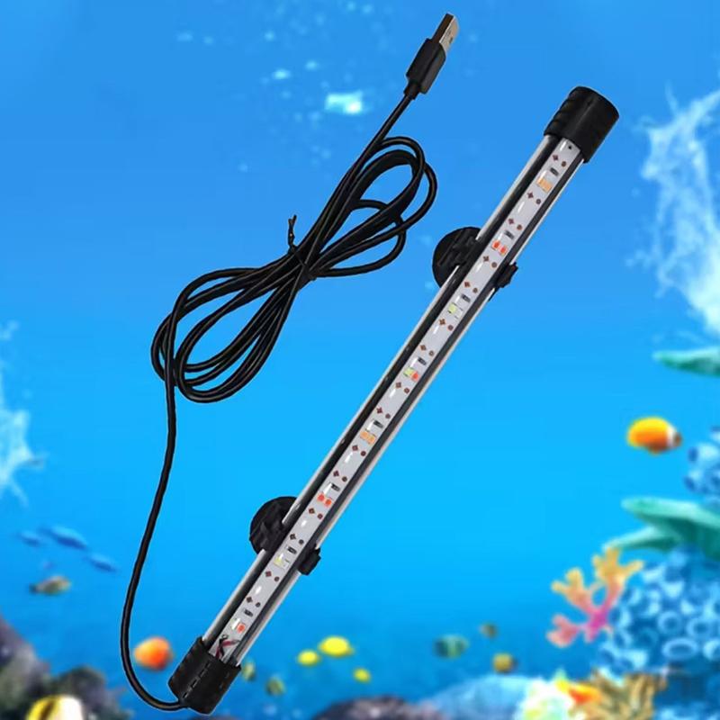 1Pc 17-47CM USB Plug Aquarium Light LED Waterproof Fish Tank Light Underwater Lighting Submersible Lamp Plant Grow Lamp 110V