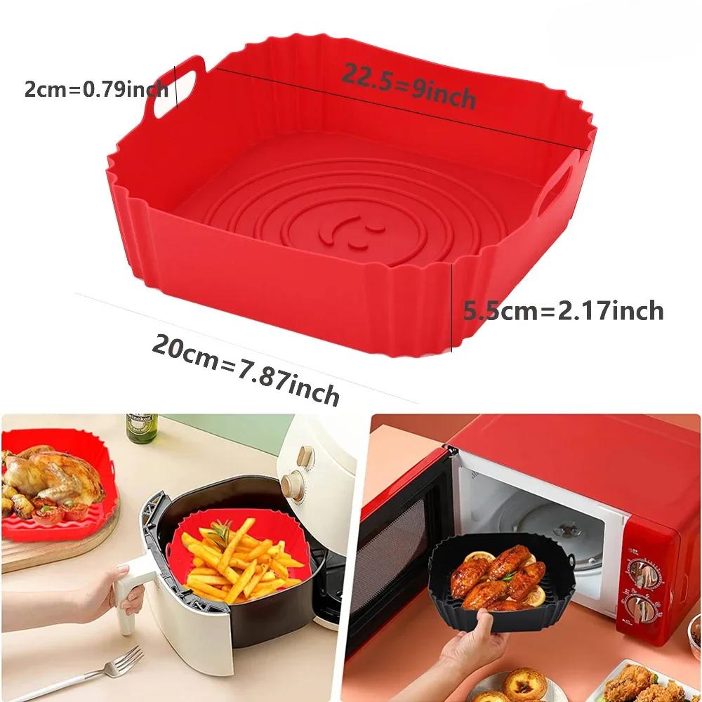 Pan Lining Stanleys Cup Chicken Air Fryers Home Pans Silicone Air Fryer Molds Air Fryer Kitchen Utensils Pot Pizza Dining Basket