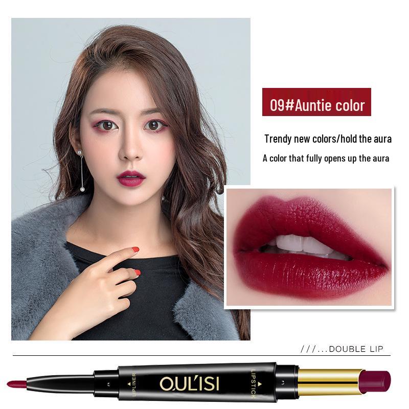 Waterproof Matte Lipstick & Gloss Dual-Ended Lip Liner for Women